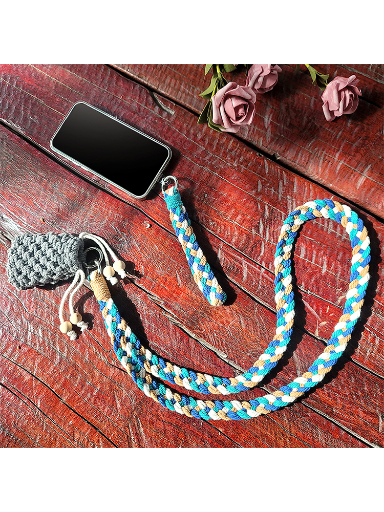 Macrame Kit 4-Strand Braid Keychain Combo Kit | Anti-Lost String/Bag Strap | English Tutorial | Beginner-Friendly | Handmade Gift