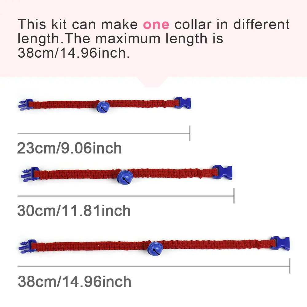 Macrame Kit for Beginners, Boho Pet Collar DIY Kit, Cat Dog Necklace Handmade Gift