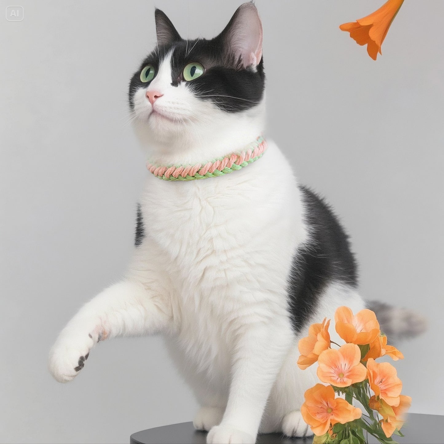 Macrame Kit 8-Strand Pet Collar Weaving Kit | 2-Color Intertwined | Adjustable Length | Pet Accessory | Beginner-Friendly