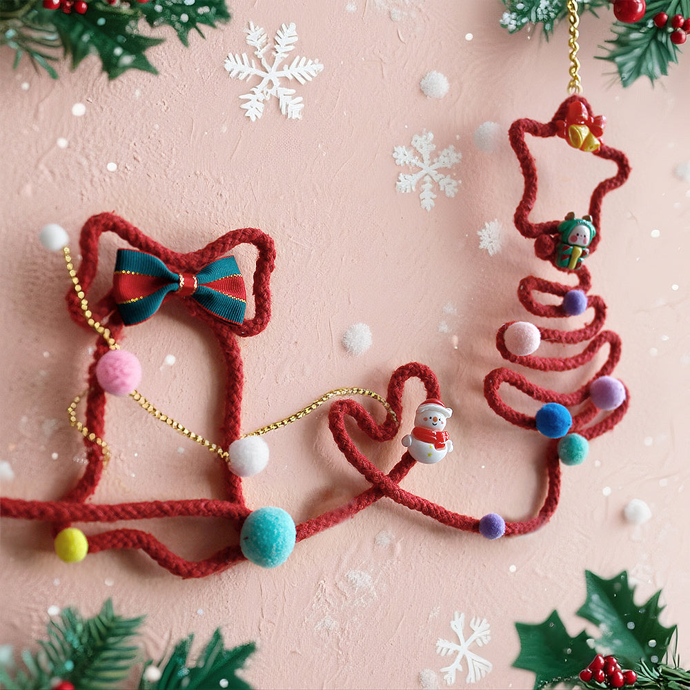 Macrame Kit Wire Christmas Pattern Weaving Kit | Multi-Shape Option | Single/Combined Making | Tabletop Decor | Beginner-Friendly