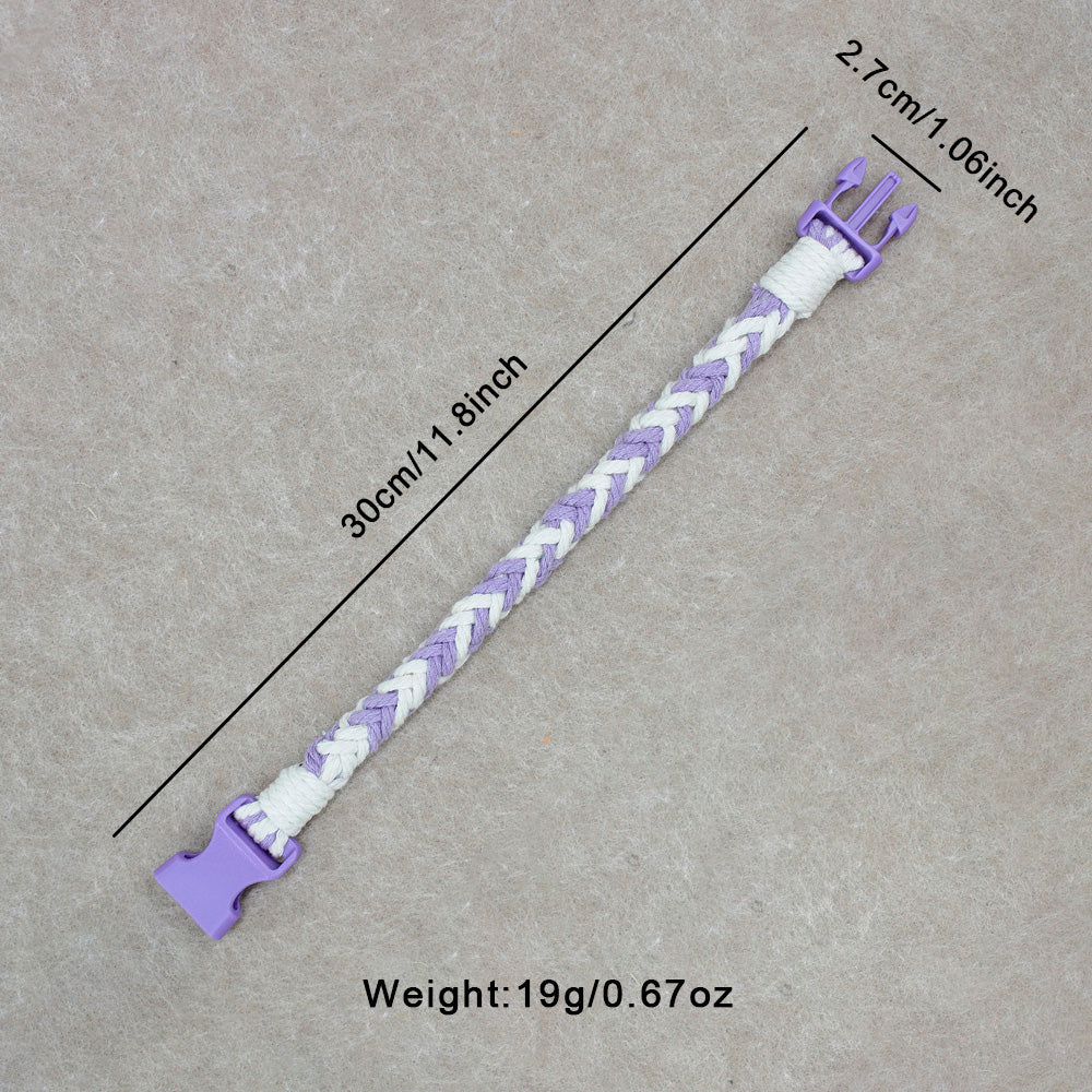 Macrame Kit 8-Strand Pet Collar Weaving Kit | 2-Color Intertwined | Adjustable Length | Pet Accessory | Beginner-Friendly
