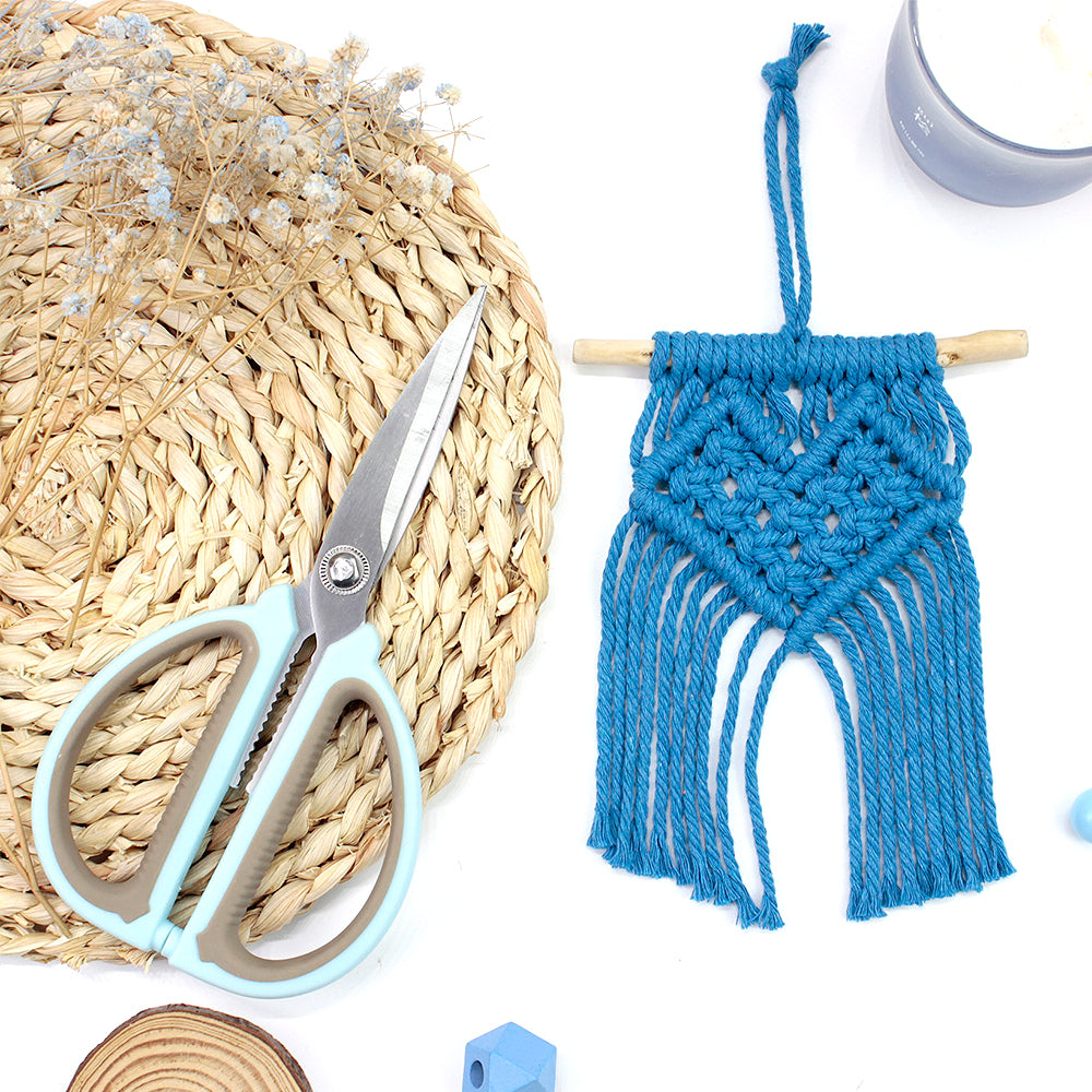 Macrame Kit Mini Love Tapestry Weaving Kit | Driftwood+Fringes | Car Mirror/Home Decor | Beginner-Friendly