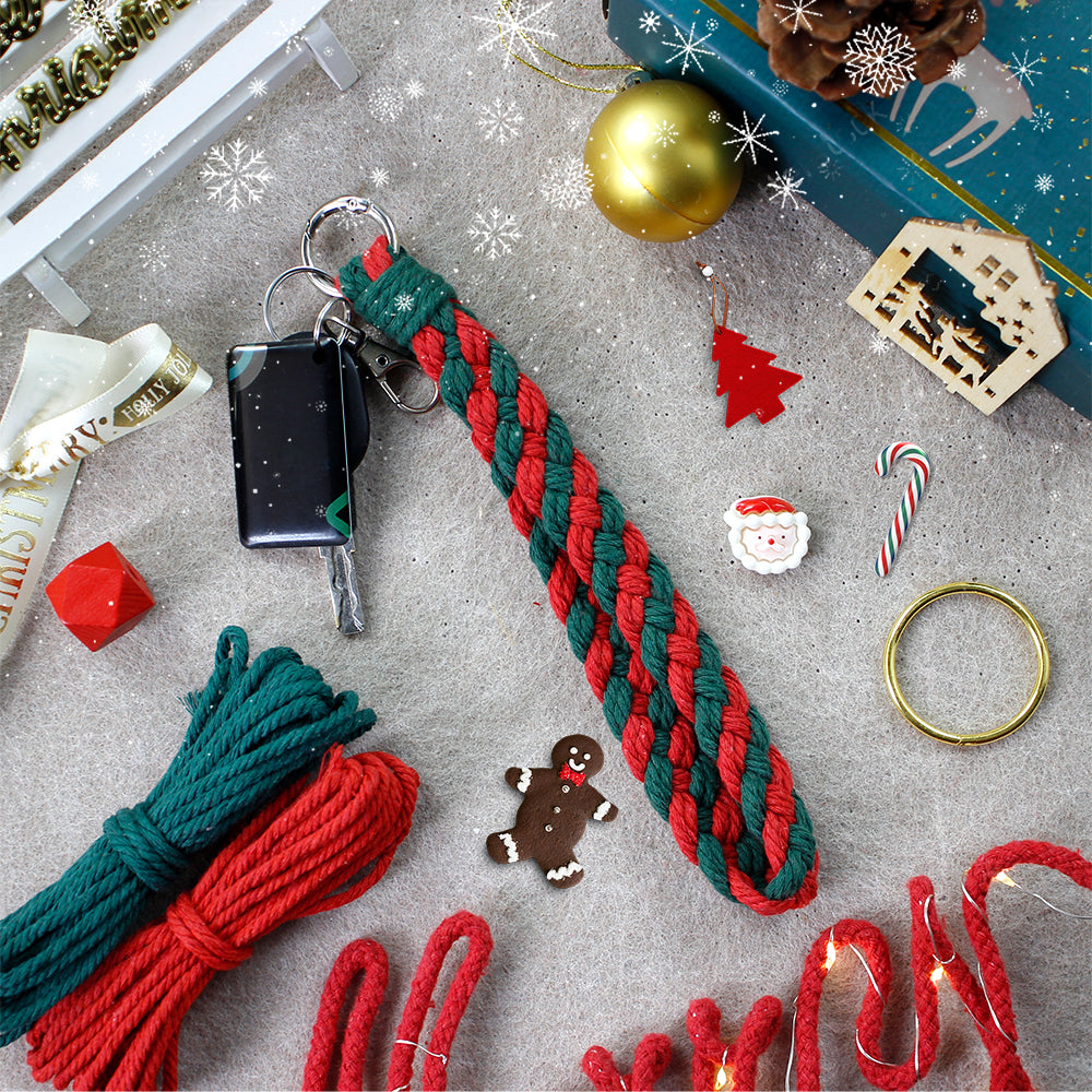 Christmas Five-Bead Flower Pendant Kit Macrame Kit | Home Decor/Christmas Ornament | English Tutorial | Beginner-Friendly | Handmade Gift