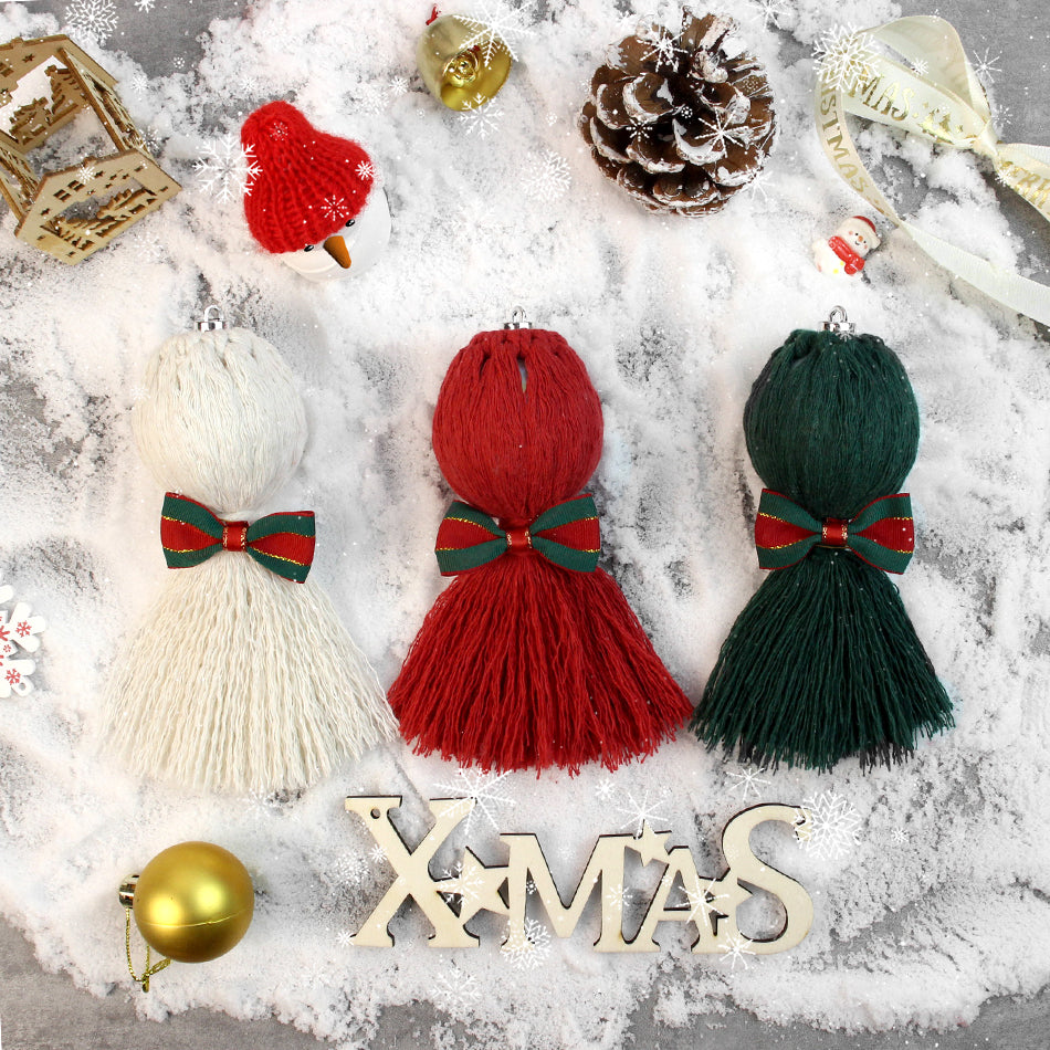 Christmas Tassel Decor Ball Weaving Kit Macrame Kit | Car/Home Use | Holiday DIY Gift | Beginner-Suitable| Multi-Scene Decor