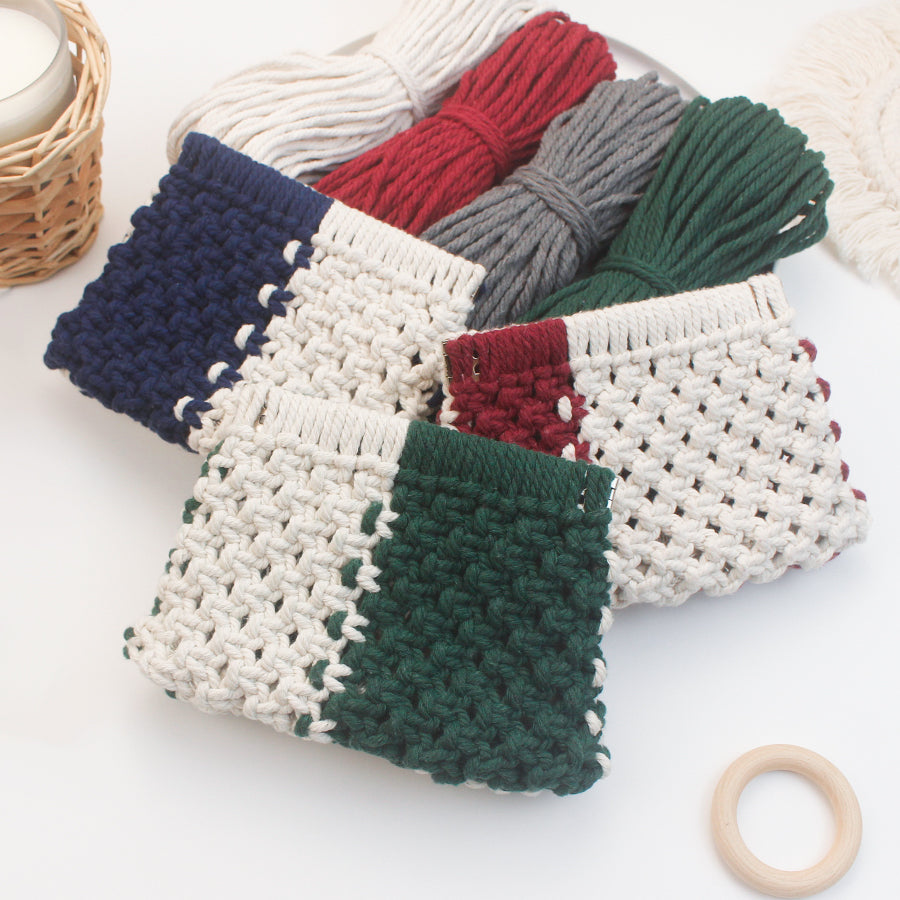 Spring Clip Wallet Weaving Kit Macrame Kit | Customizable Colors | Easy Open/Close | DIY Gift | Bohemian Style