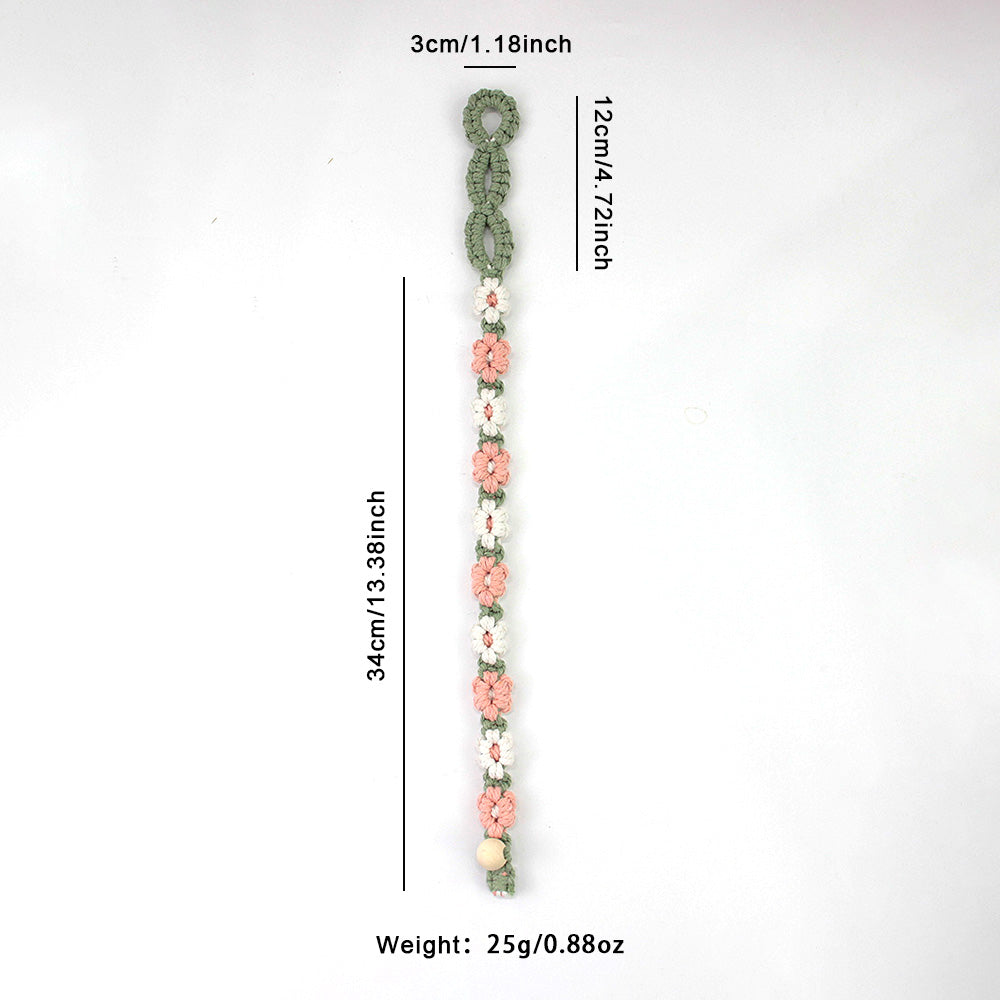 Macrame Kit Daisy Curtain Tieback Weaving Kit | Adjustable Strap | Organizing Band | Beginner Weaving | Exquisite Flower