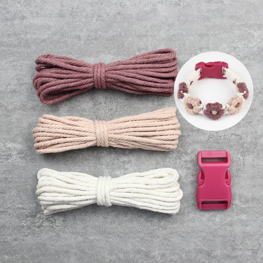 Macrame Kit Daisy Flower Pet Collar Weaving Kit | 3-Color Comfort Match | Adjustable Length | Pet Accessory | Beginner-Friendly