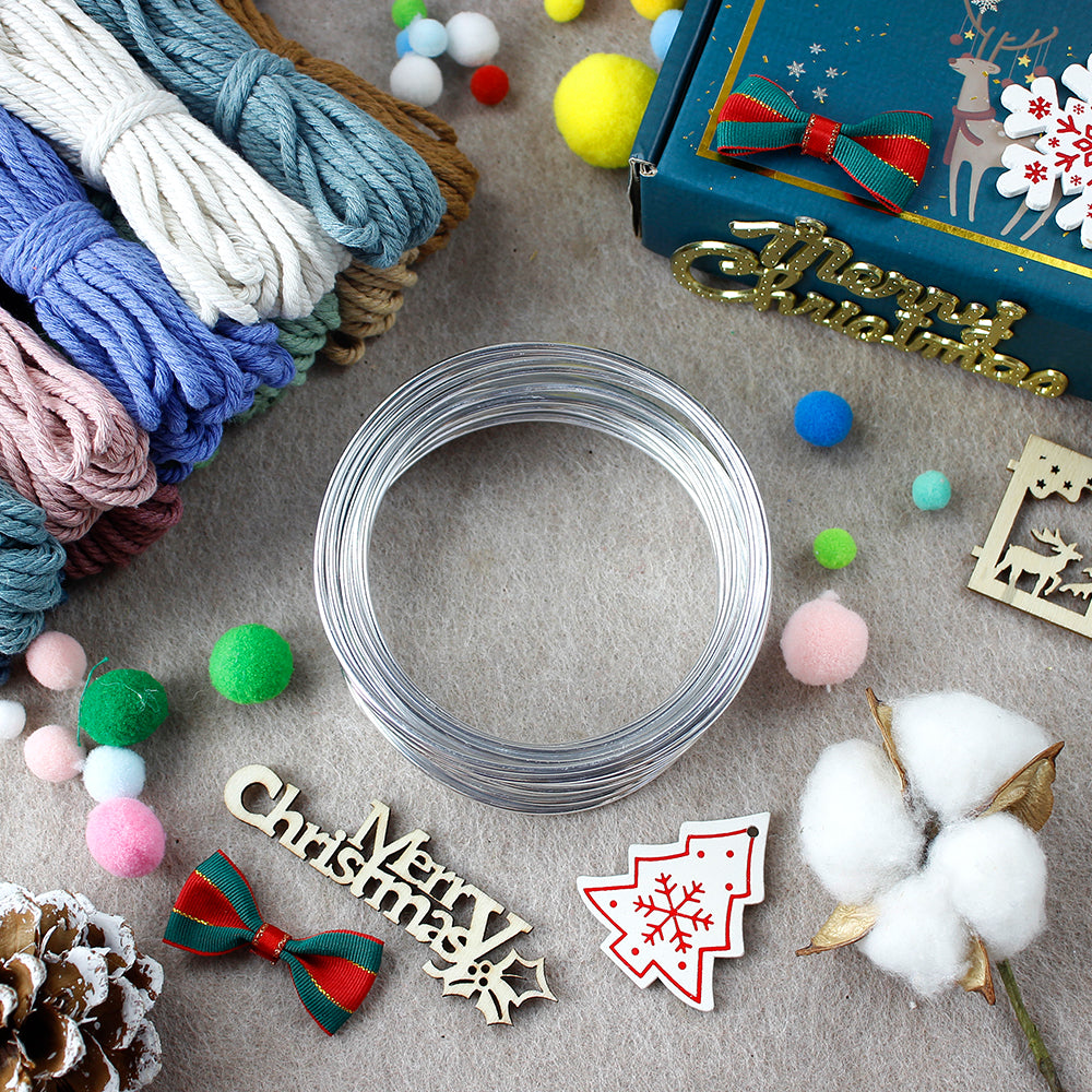 Gradient Half-Knot Christmas Tree Weaving Kit Macrame Kit | Polyester Rope | Holiday DIY Gift | Home Decor | Beginner-Suitable | Tabletop Decor