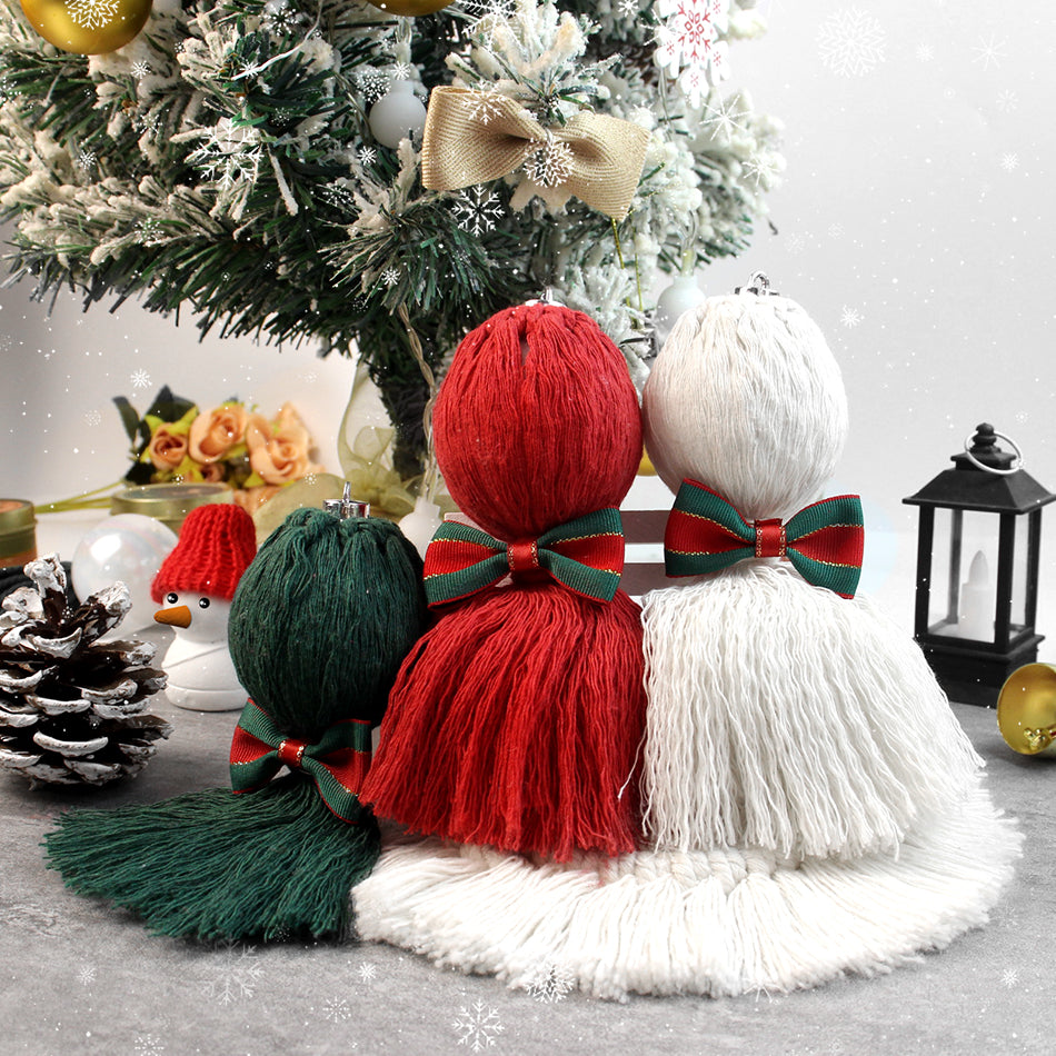 Christmas Tassel Decor Ball Weaving Kit Macrame Kit | Car/Home Use | Holiday DIY Gift | Beginner-Suitable| Multi-Scene Decor