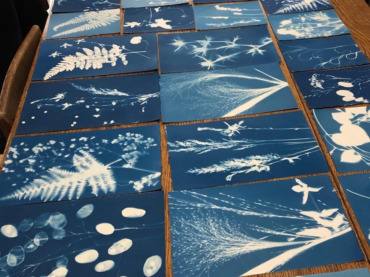 Cyanotype Set A5 Cyanotype Paper Refill (16 Sheets, Large Quantity) Sun Printing Paper DIY Supplies For Parent-Child Activities/Interest Classes Bookmark Specimen Postcard Making