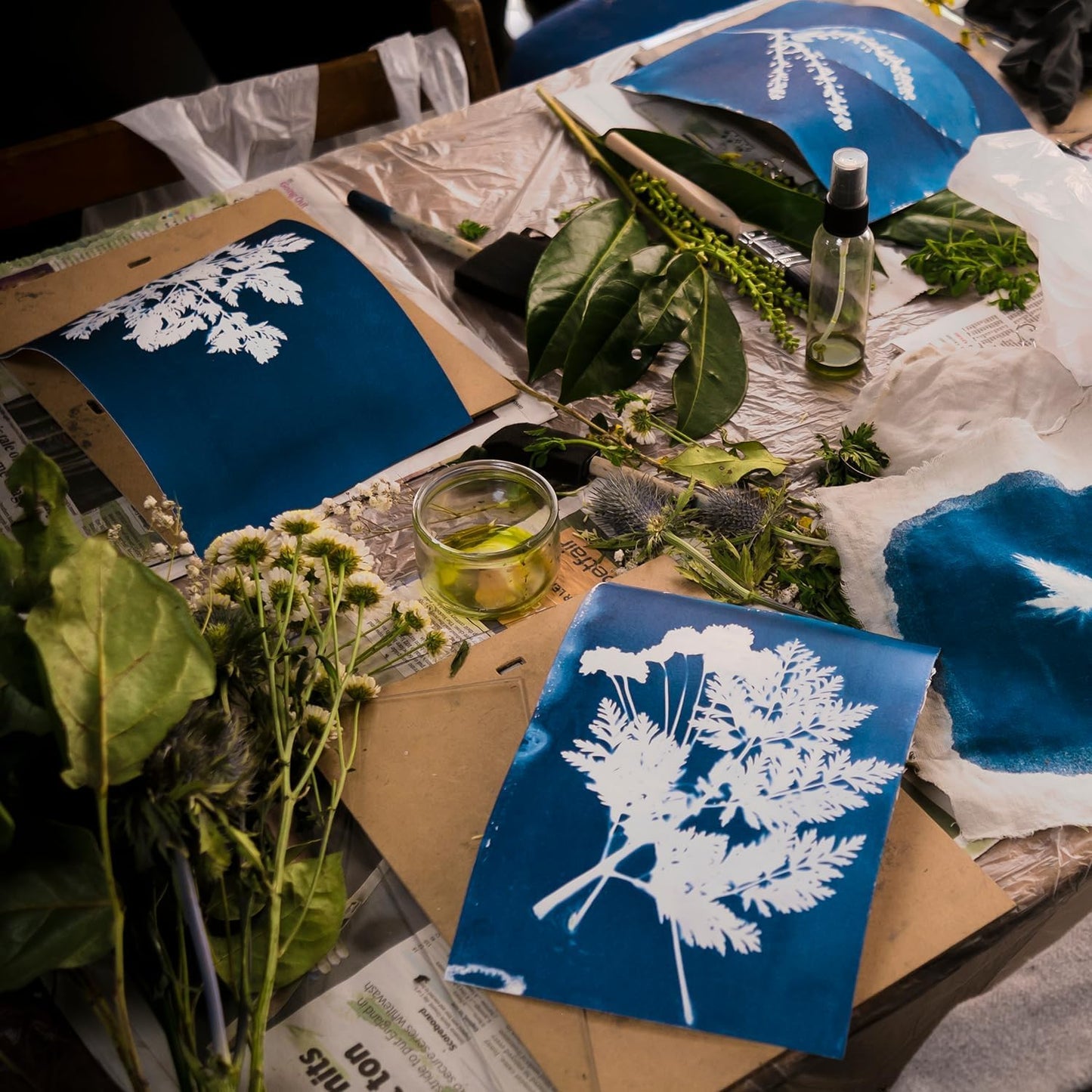 Cyanotype Set A6 DIY Cyanotype Refill | 12 Cyanotype Sheets | For Bookmarks/Postcards | Beginner-Friendly
