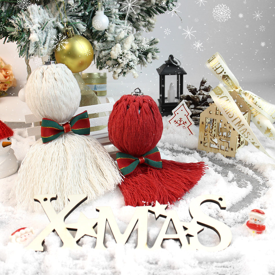 Christmas Tassel Decor Ball Weaving Kit Macrame Kit | Car/Home Use | Holiday DIY Gift | Beginner-Suitable| Multi-Scene Decor