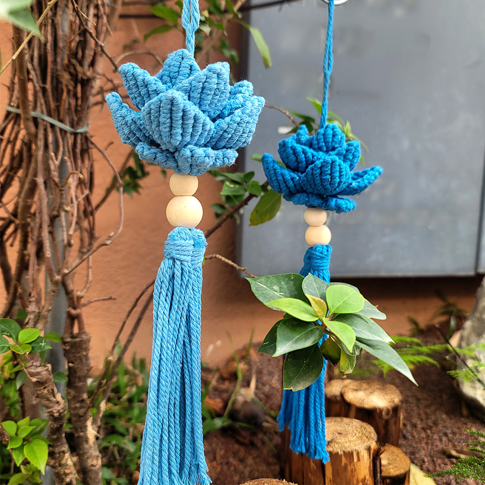 Macrame Kit Lotus Pendant Weaving Kit | 3D Petals | Car Ornament/Home Decor | Beginner Weaving| Handmade Gift