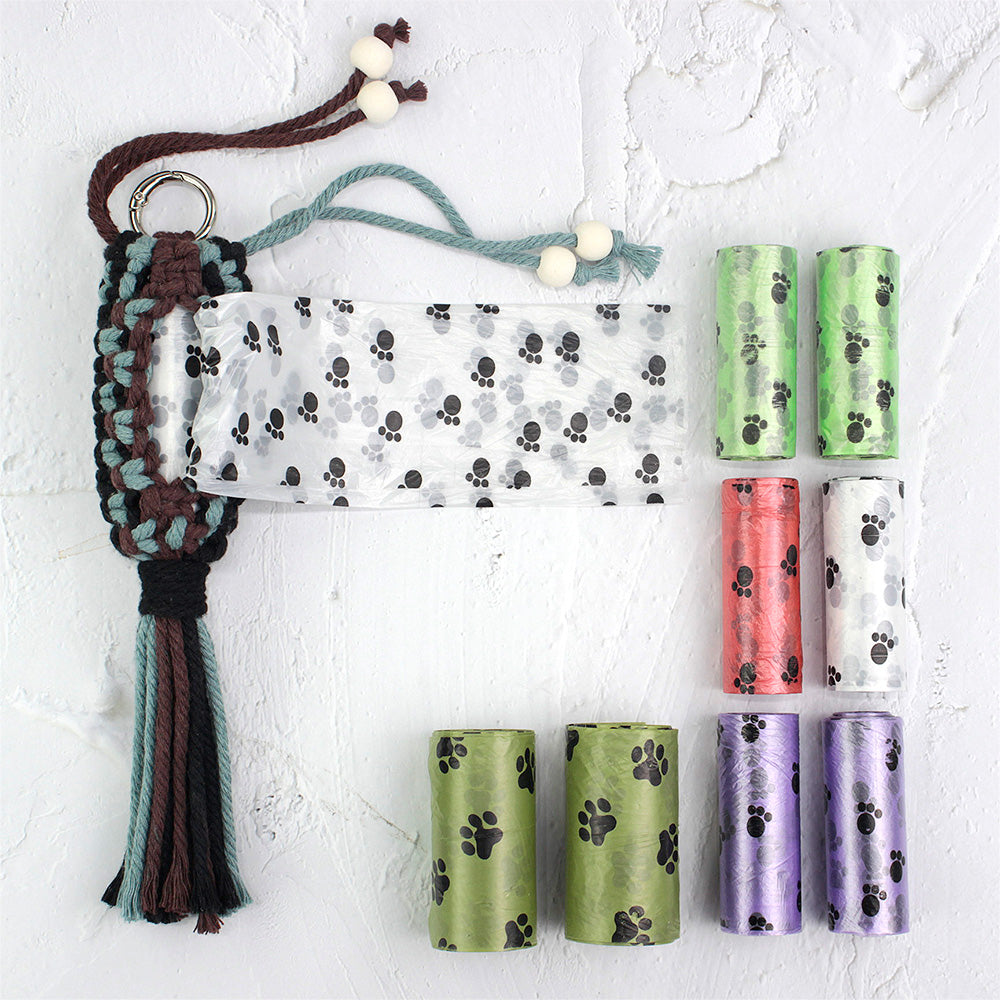 Pet Storage Bag Weaving Kit Macrame Kit | Poop Bag Holder | Compact & Convenient | Handmade Gift | Beginner-Suitable