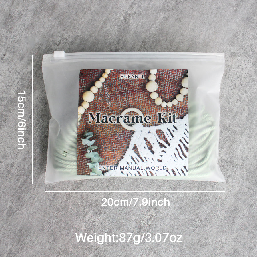 Long Tassel Plant Hanger Weaving Kit Macrame Kit | Plant Net Pocket | Hanging Storage | Handmade Gift | Beginner-Suitable