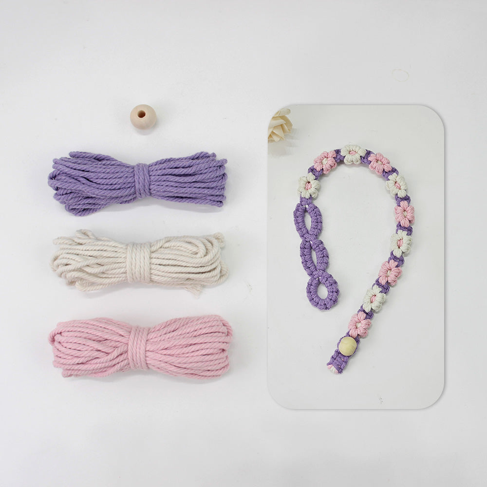 Macrame Kit Daisy Curtain Tieback Weaving Kit | Adjustable Strap | Organizing Band | Beginner Weaving | Exquisite Flower
