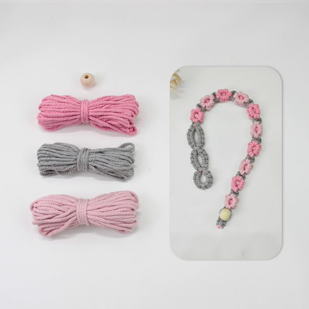 Macrame Kit Daisy Curtain Tieback Weaving Kit | Adjustable Strap | Organizing Band | Beginner Weaving | Exquisite Flower