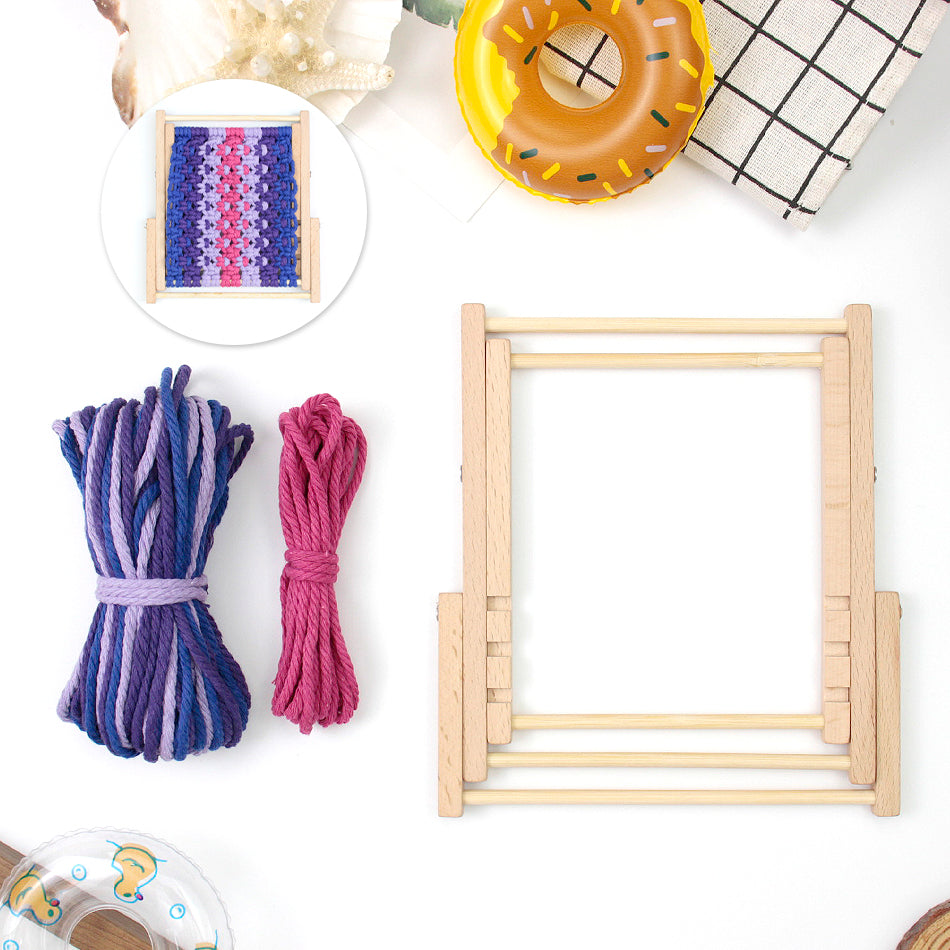 Macrame Kit Beach Chair Phone Stand Weaving Kit | 7/4-Color Option | Stable Unique Shape | Small Decor | Beginner-Friendly| Phone Lounger