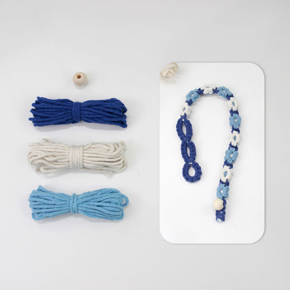 Macrame Kit Daisy Curtain Tieback Weaving Kit | Adjustable Strap | Organizing Band | Beginner Weaving | Exquisite Flower