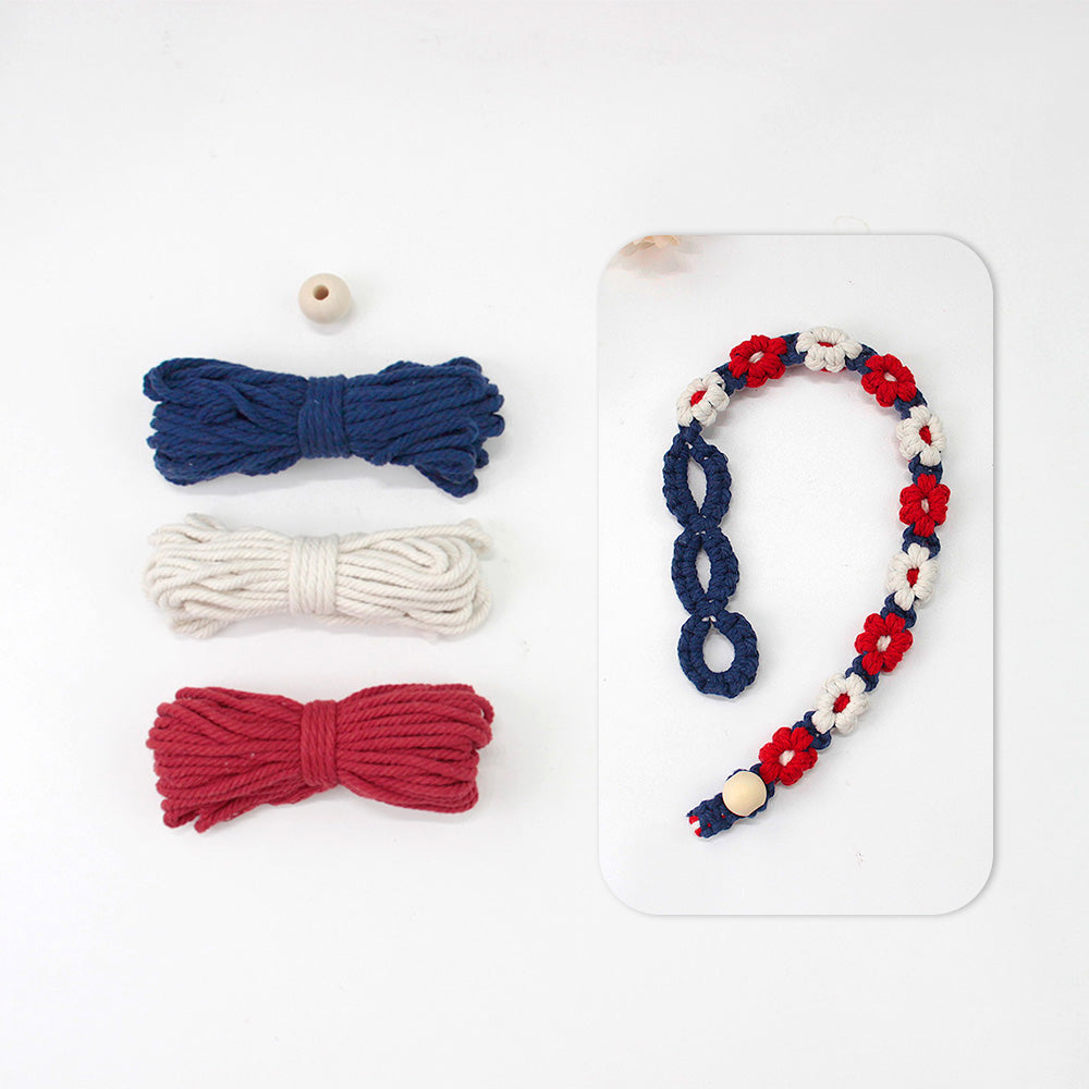 Macrame Kit Daisy Curtain Tieback Weaving Kit | Adjustable Strap | Organizing Band | Beginner Weaving | Exquisite Flower