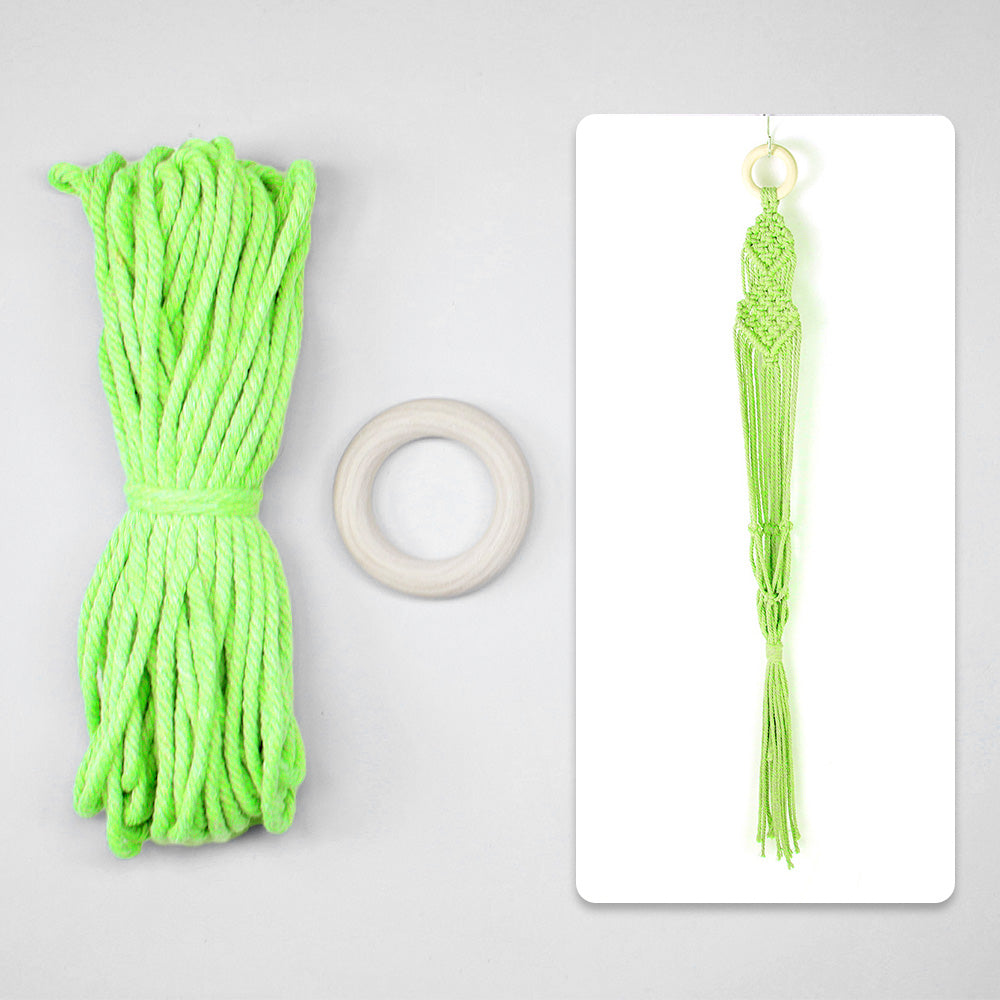 Macrame Kit Long Tassel Small Plant Hanger Weaving Kit | For Small-Medium Pots | Hanging Design | Space-Saving | Beginner-Friendly