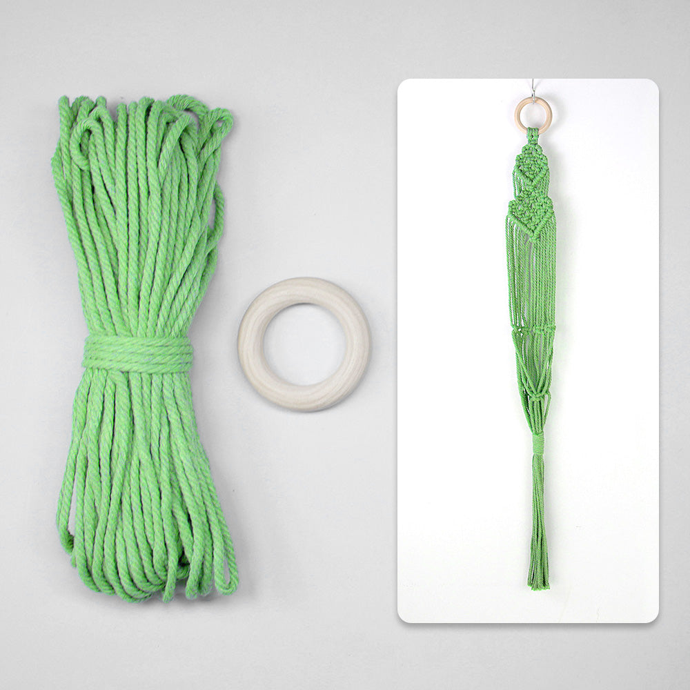 Macrame Kit Long Tassel Small Plant Hanger Weaving Kit | For Small-Medium Pots | Hanging Design | Space-Saving | Beginner-Friendly