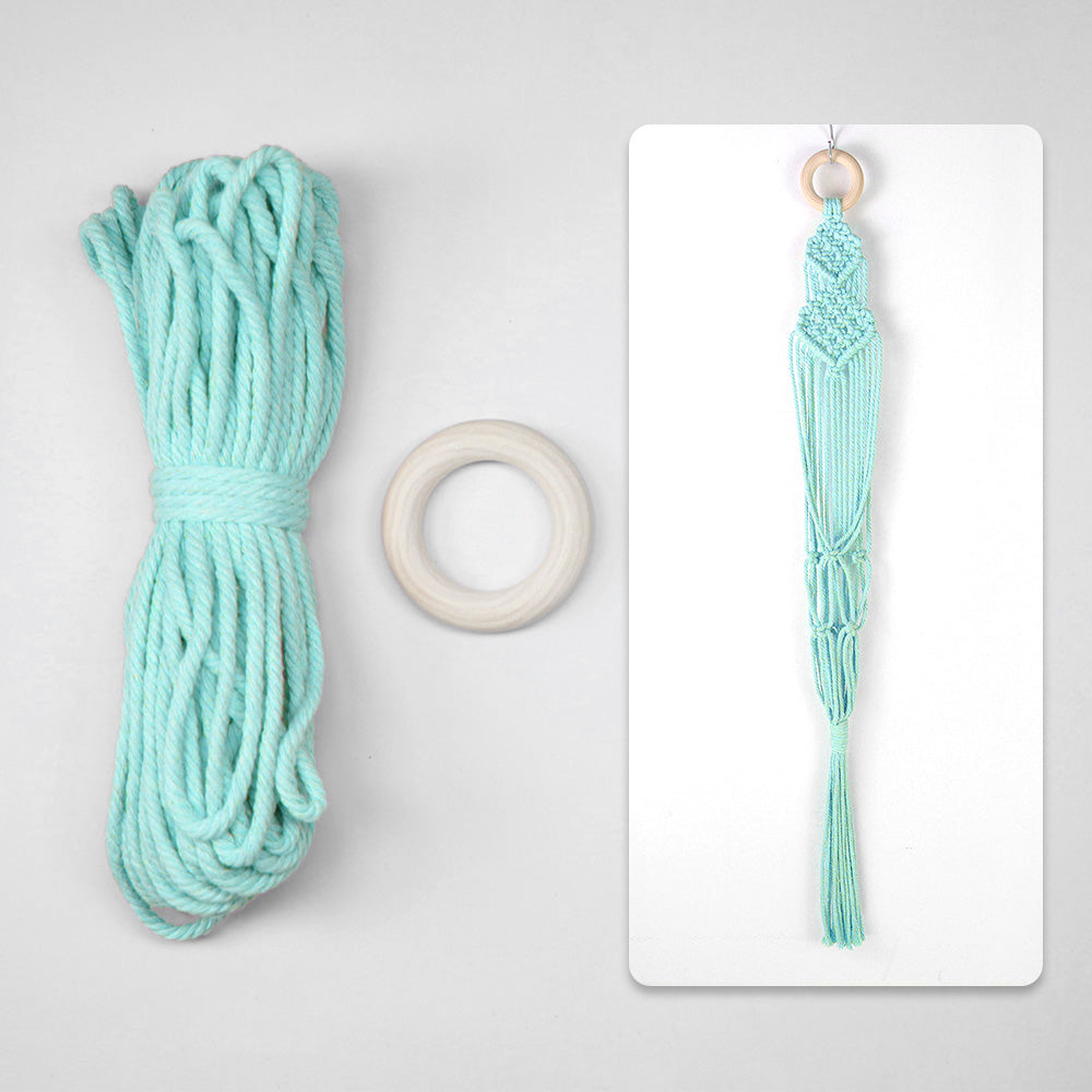 Macrame Kit Long Tassel Small Plant Hanger Weaving Kit | For Small-Medium Pots | Hanging Design | Space-Saving | Beginner-Friendly