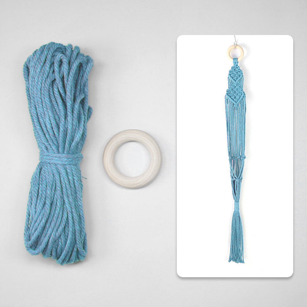 Macrame Kit Long Tassel Small Plant Hanger Weaving Kit | For Small-Medium Pots | Hanging Design | Space-Saving | Beginner-Friendly