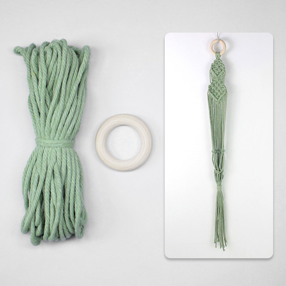 Macrame Kit Long Tassel Small Plant Hanger Weaving Kit | For Small-Medium Pots | Hanging Design | Space-Saving | Beginner-Friendly