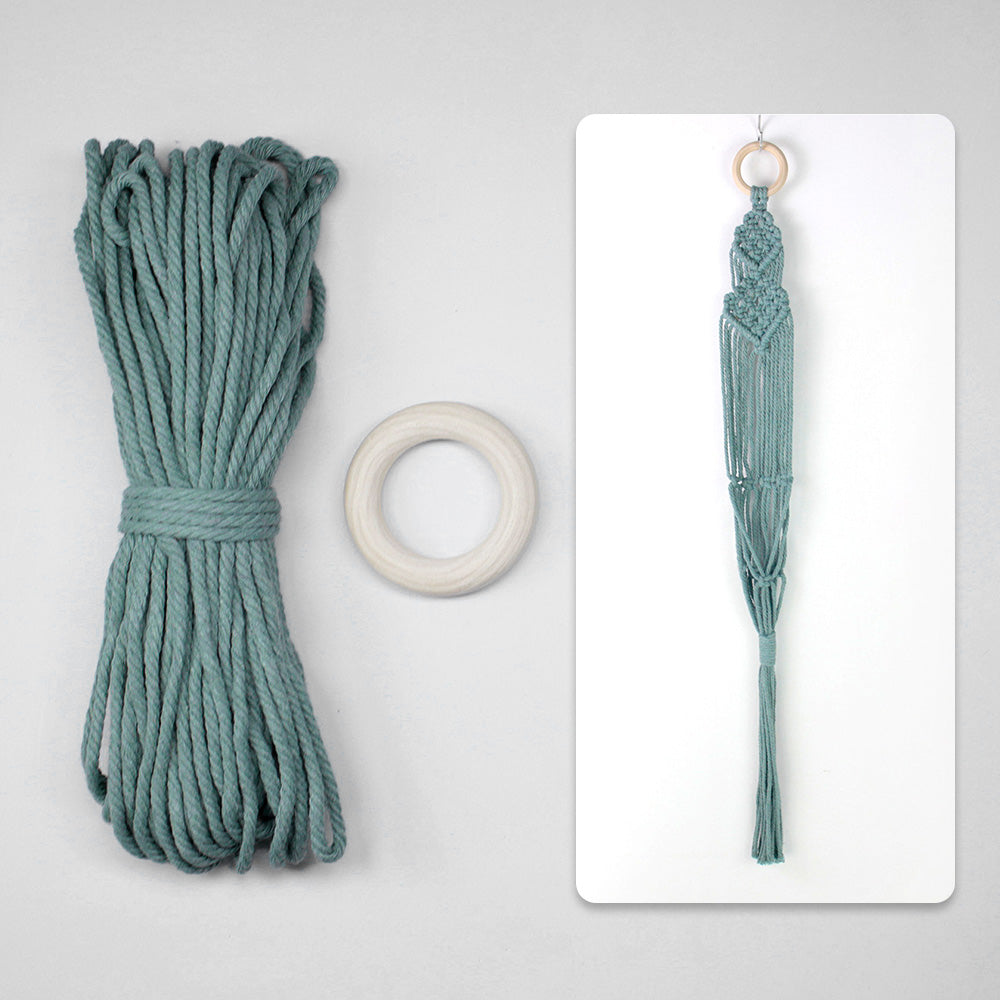 Macrame Kit Long Tassel Small Plant Hanger Weaving Kit | For Small-Medium Pots | Hanging Design | Space-Saving | Beginner-Friendly