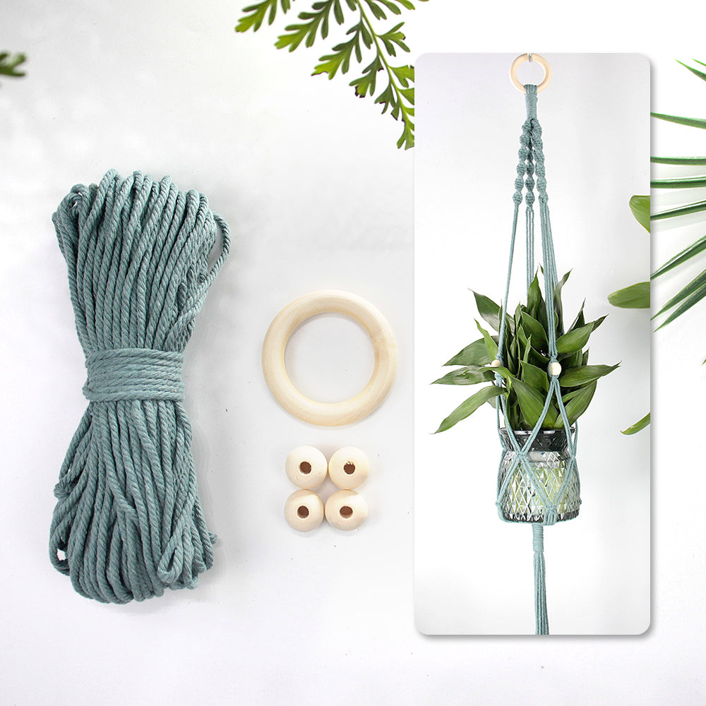 Long Tassel Plant Hanger Weaving Kit Macrame Kit | Plant Net Pocket | Hanging Storage | Handmade Gift | Beginner-Suitable