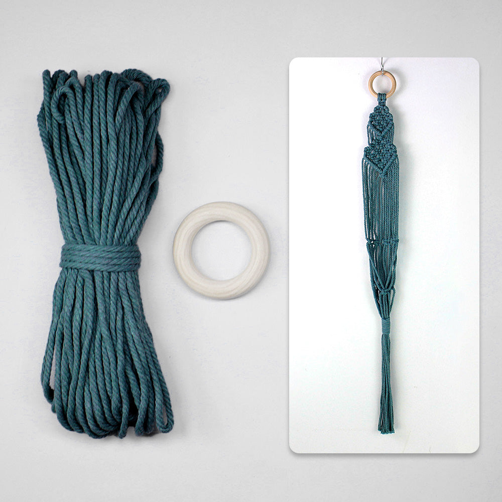 Macrame Kit Long Tassel Small Plant Hanger Weaving Kit | For Small-Medium Pots | Hanging Design | Space-Saving | Beginner-Friendly