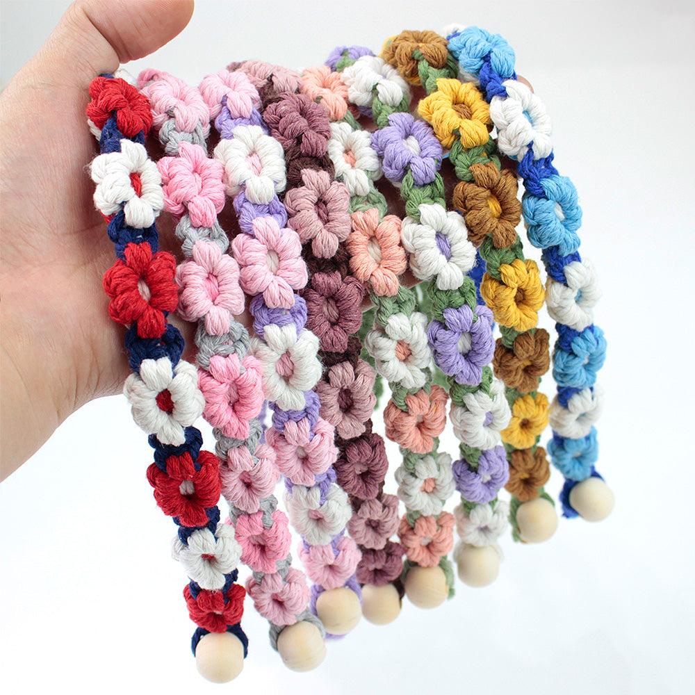 Macrame Kit Daisy Curtain Tieback Weaving Kit | Adjustable Strap | Organizing Band | Beginner Weaving | Exquisite Flower