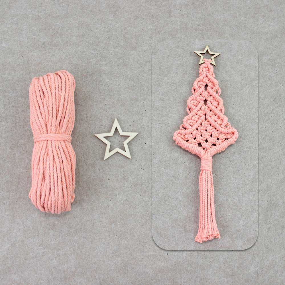Christmas Tree Weaving Kit Macrame Kit | Tassel Trunk | Car/Home Pendant | Holiday DIY Gift | Beginner-Suitable