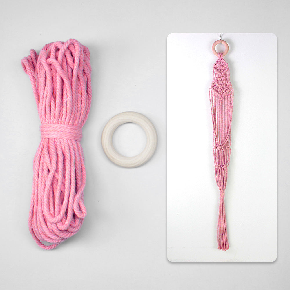 Macrame Kit Long Tassel Small Plant Hanger Weaving Kit | For Small-Medium Pots | Hanging Design | Space-Saving | Beginner-Friendly