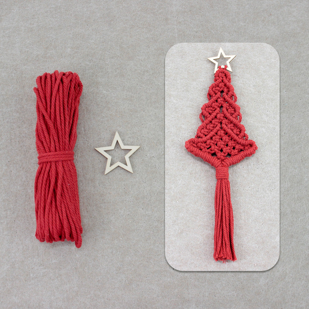 Christmas Tree Weaving Kit Macrame Kit | Tassel Trunk | Car/Home Pendant | Holiday DIY Gift | Beginner-Suitable