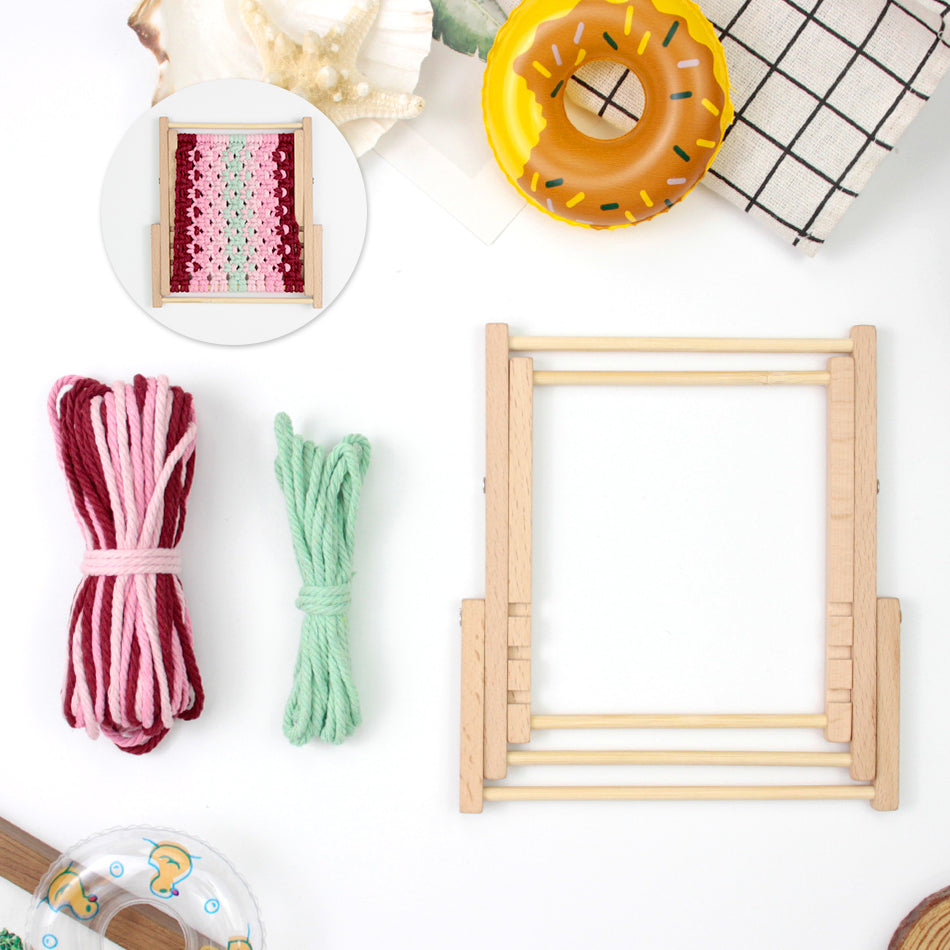 Macrame Kit Beach Chair Phone Stand Weaving Kit | 7/4-Color Option | Stable Unique Shape | Small Decor | Beginner-Friendly| Phone Lounger