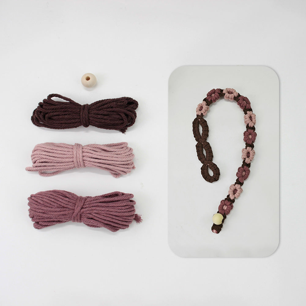 Macrame Kit Daisy Curtain Tieback Weaving Kit | Adjustable Strap | Organizing Band | Beginner Weaving | Exquisite Flower
