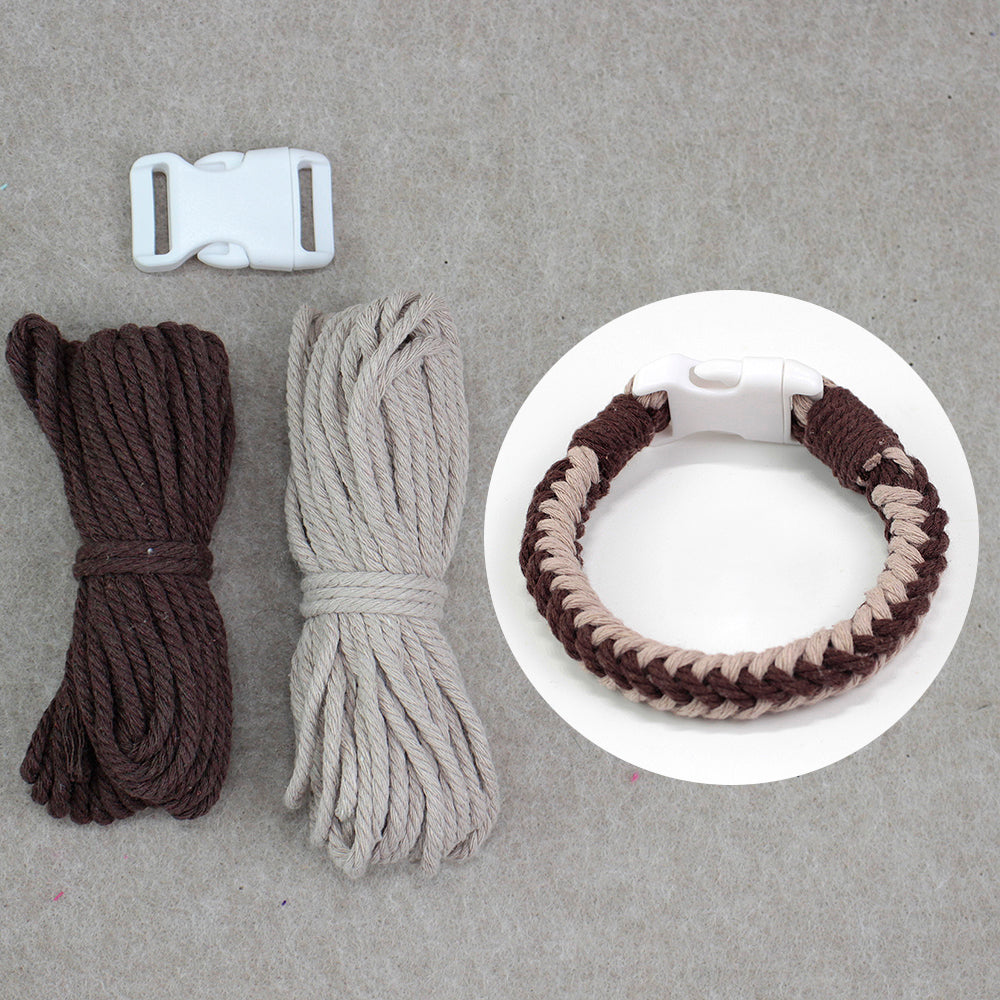 Macrame Kit 8-Strand Pet Collar Weaving Kit | 2-Color Intertwined | Adjustable Length | Pet Accessory | Beginner-Friendly