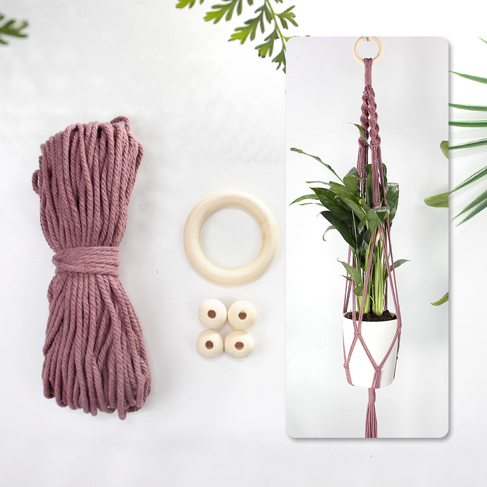 Long Tassel Plant Hanger Weaving Kit Macrame Kit | Plant Net Pocket | Hanging Storage | Handmade Gift | Beginner-Suitable