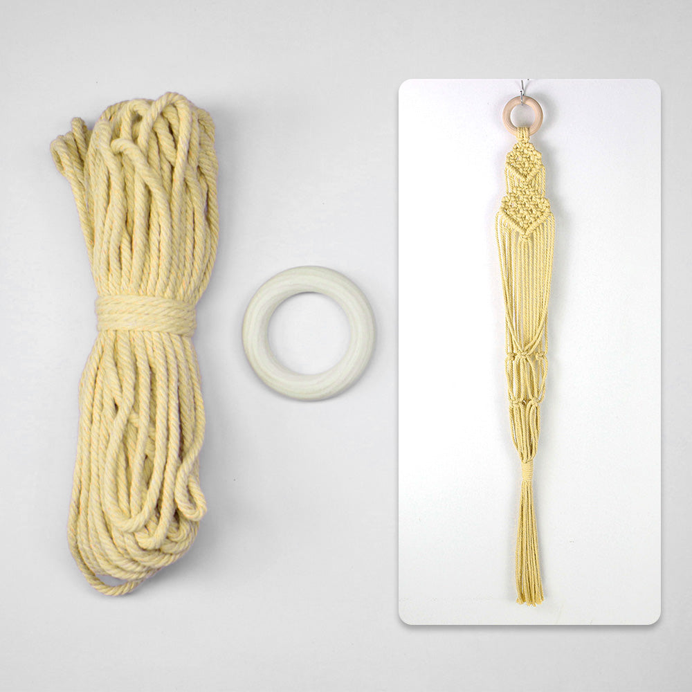 Macrame Kit Long Tassel Small Plant Hanger Weaving Kit | For Small-Medium Pots | Hanging Design | Space-Saving | Beginner-Friendly