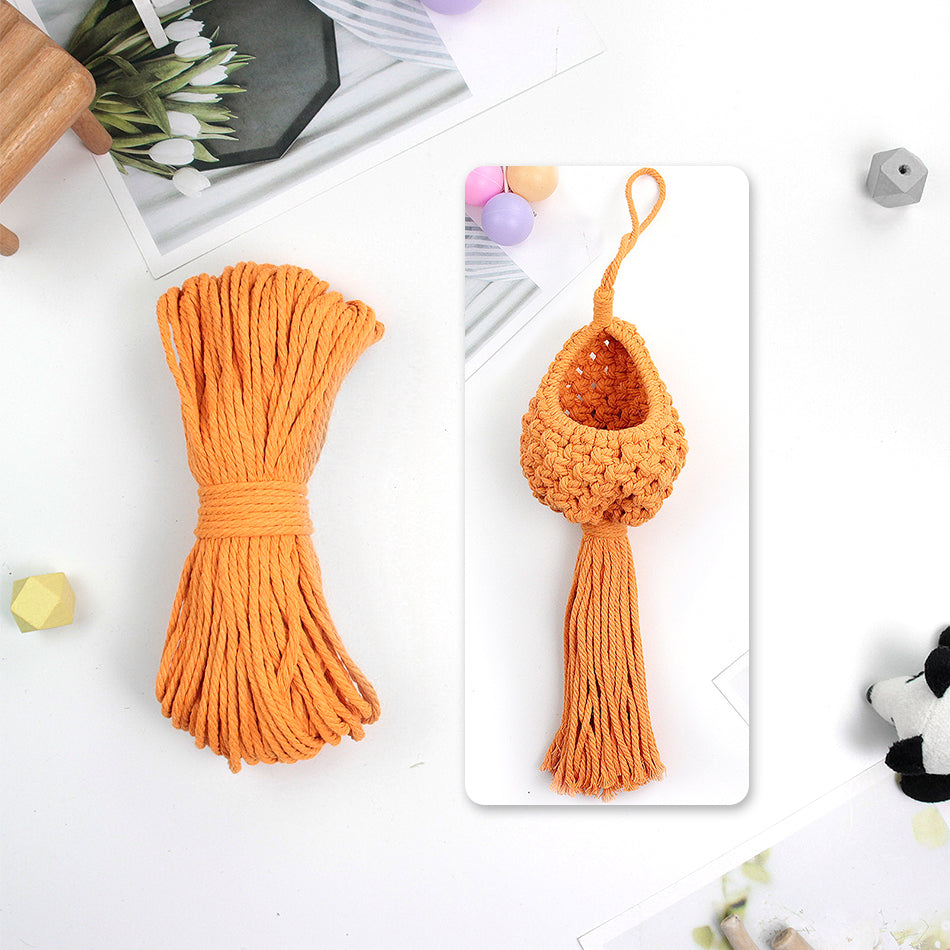 Mini Eggshell-Shaped Macrame Kit for Beginners - DIY Woven Hanging Basket, Home Decor Plant Hammock, Storage Basket,Mini Hanging Storage Basket, Home Plant Corner Decor
