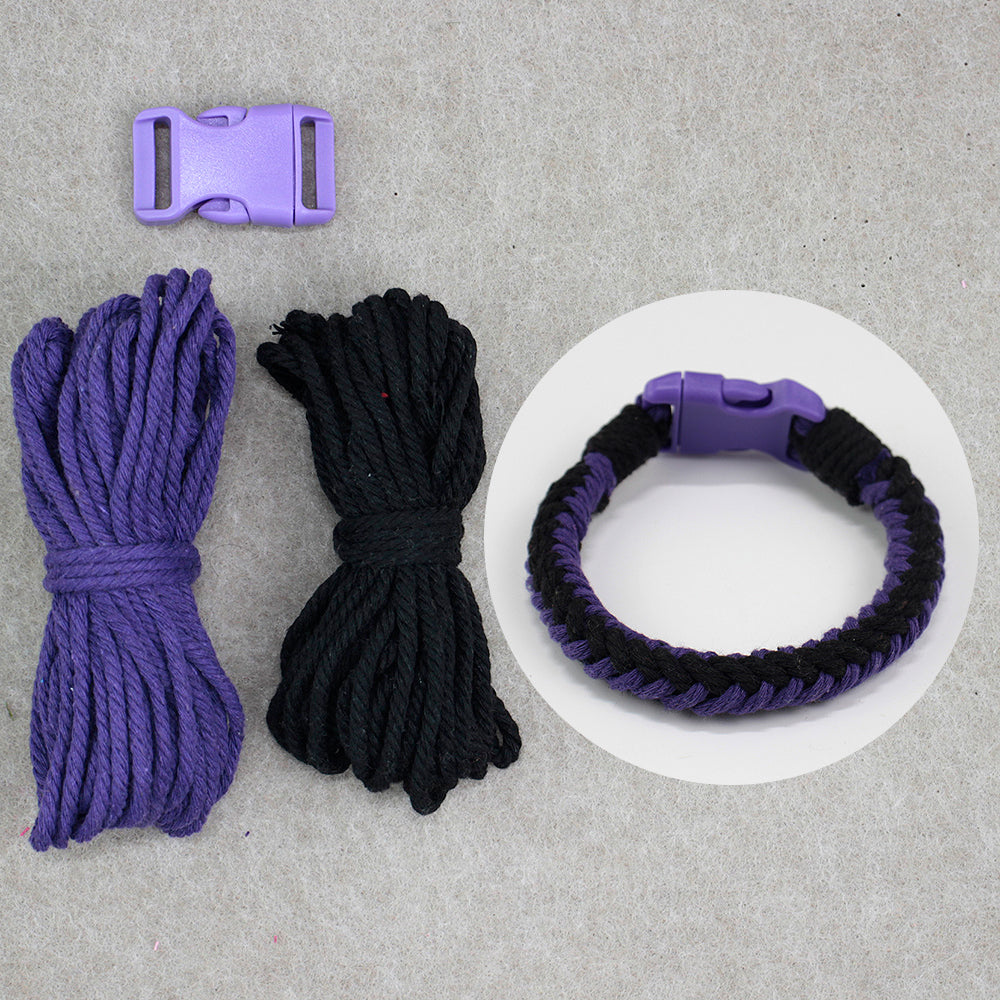 Macrame Kit 8-Strand Pet Collar Weaving Kit | 2-Color Intertwined | Adjustable Length | Pet Accessory | Beginner-Friendly