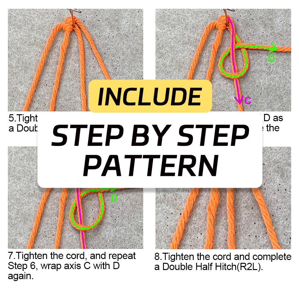 Macrame Kit Shell Bookmark Weaving Kit | 3D Gradient | Bag Charm/Curtain Tie | Beginner Weaving | Home Decor