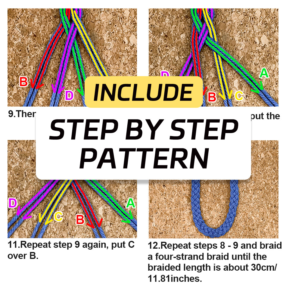 Headband DIY Weaving Kit Macrame Kit | Bohemian Style | Hair Band | Beginner-Friendly | Handmade Gift | Skull Top Lifting