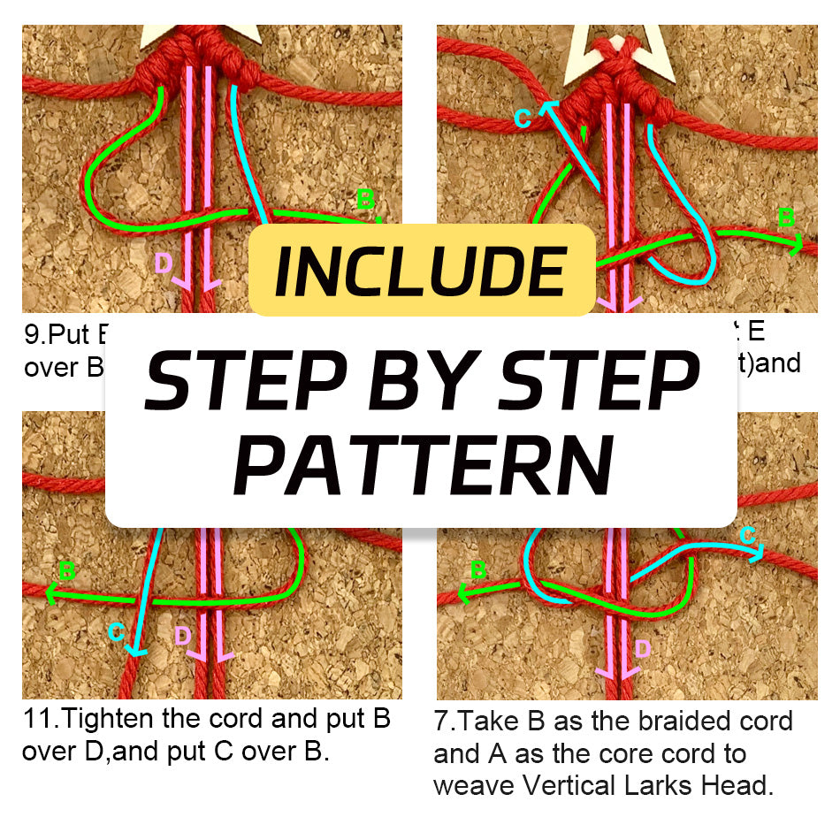 Christmas Tree Weaving Kit Macrame Kit | Tassel Trunk | Car/Home Pendant | Holiday DIY Gift | Beginner-Suitable