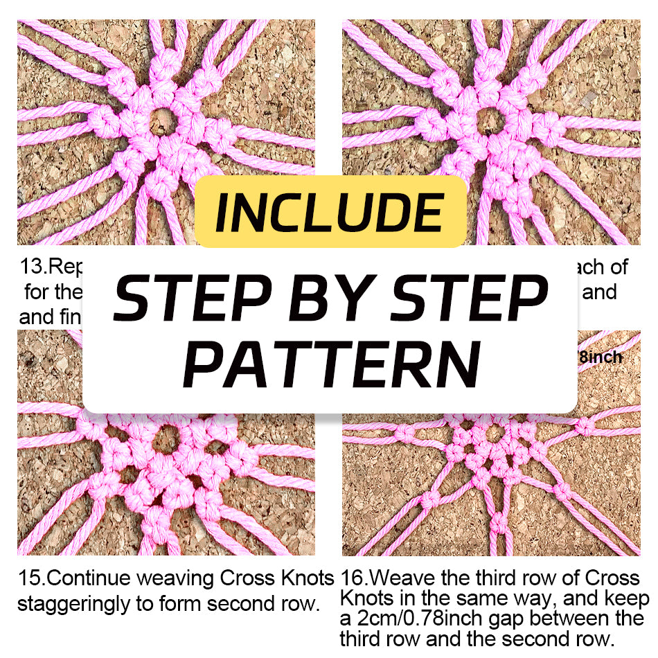 Hollow Cup Sleeve Weaving Kit Macrame Kit | 2-Color Weaving | Multi-Cup Fit | Anti-Chafing | DIY Gift| Beginner-Friendly
