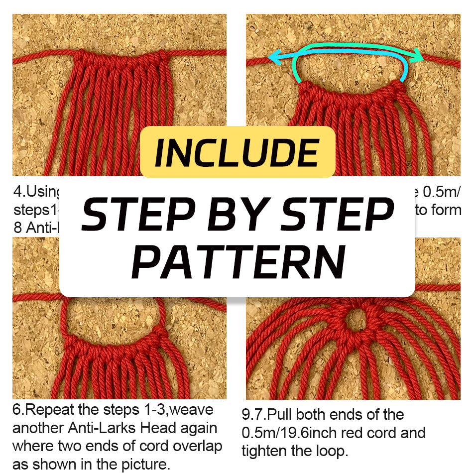 Christmas Tassel Decor Ball Weaving Kit Macrame Kit | Car/Home Use | Holiday DIY Gift | Beginner-Suitable| Multi-Scene Decor