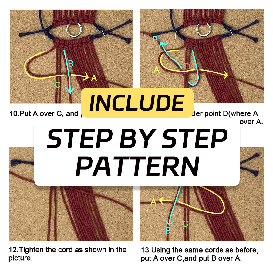 Macrame Kit Drawstring Earphone Bag Weaving Kit | Bohemian Style | Hangable on Big Bags | Beginner-Friendly