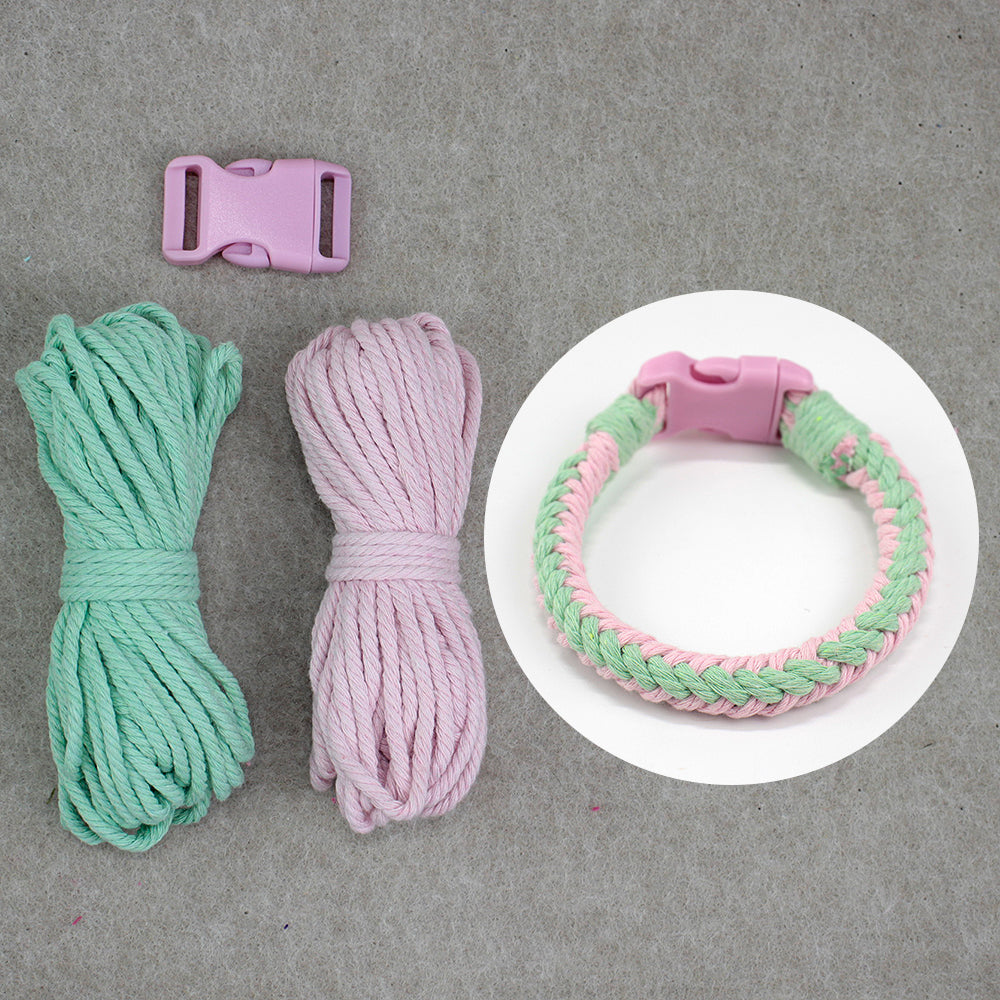 Macrame Kit 8-Strand Pet Collar Weaving Kit | 2-Color Intertwined | Adjustable Length | Pet Accessory | Beginner-Friendly
